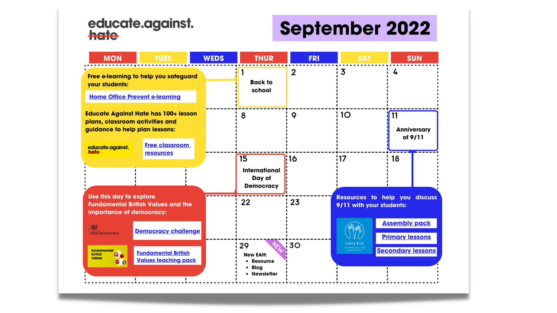 September page of the EAH calendar