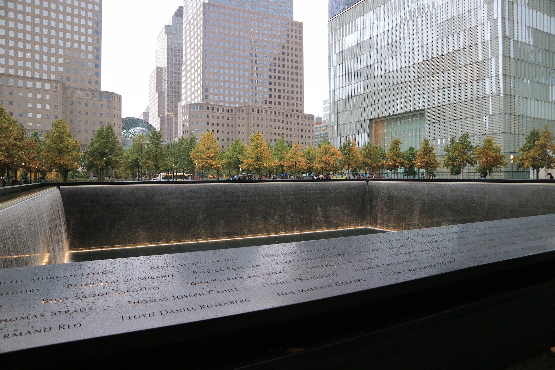 September 11th memorial in New York at ground zero